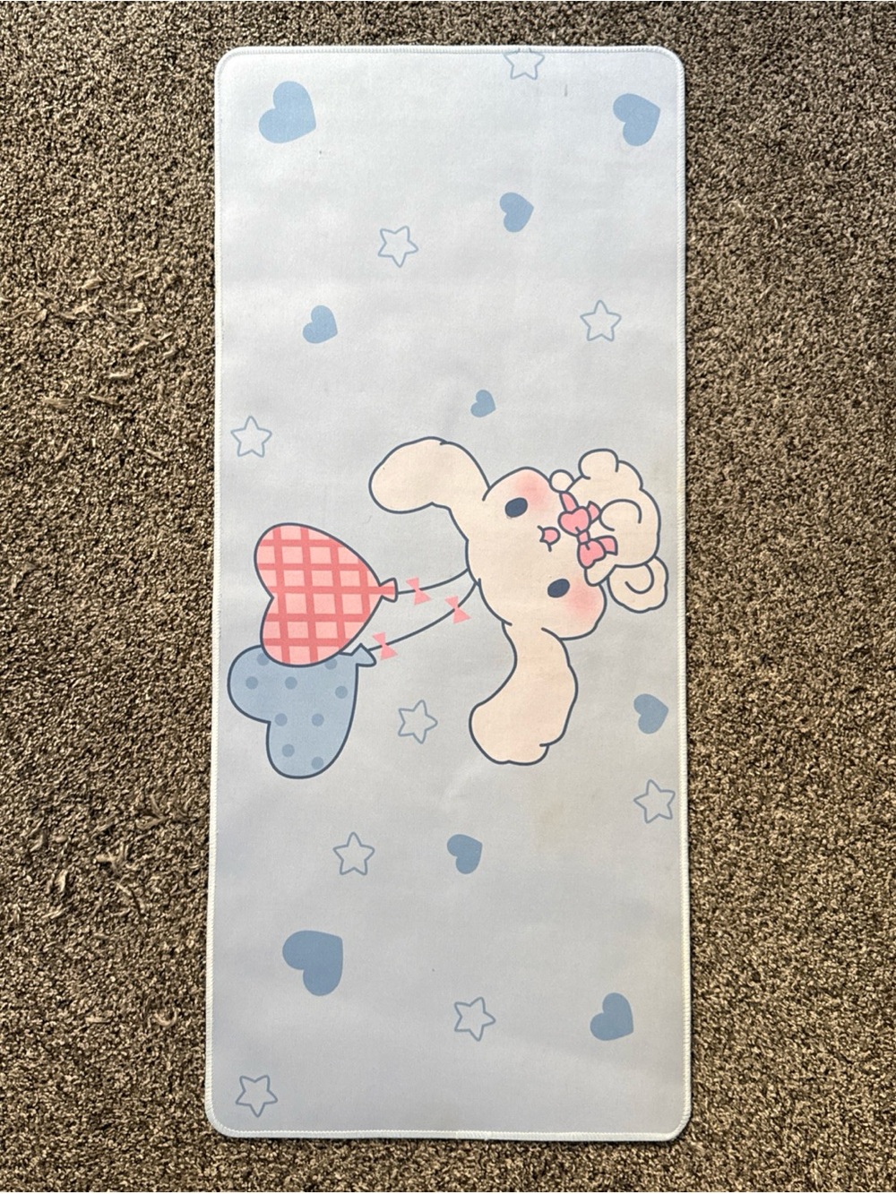 Sanrio Cinnamon Roll 27”x12” Light Blue Desk Mat Mouse Pad